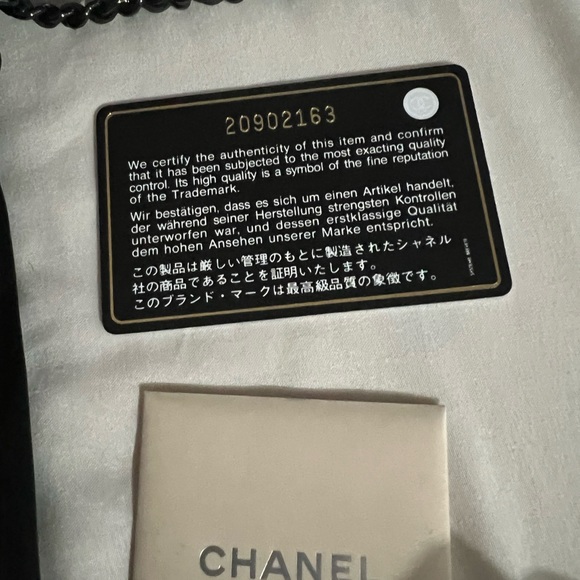 Chanel black on black wallet on a chain bag - Picture 2 of 15